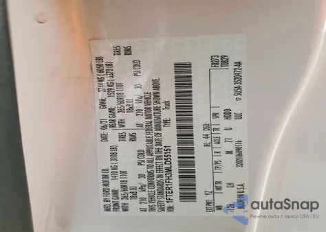 2021 Ford Ranger Xl from USA, damaged, VIN 1FTER1FH3MLD55151